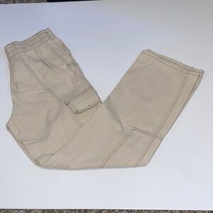 Full Tilt Light Beige Cargo Straight-Leg Pants